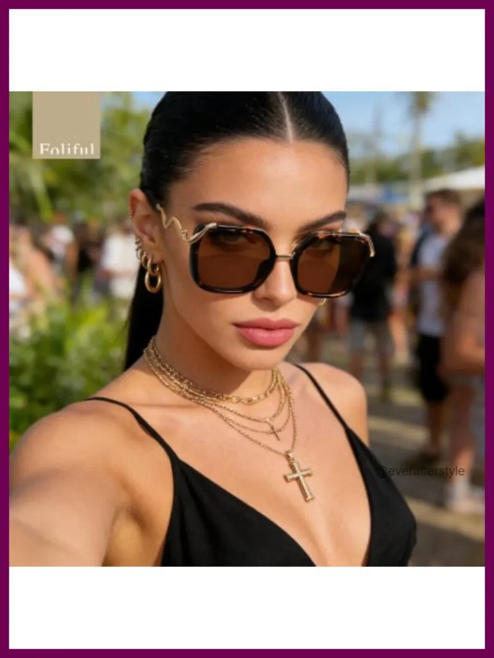 Women's Oversized Square Sunglasses HD Polarized UV Protection